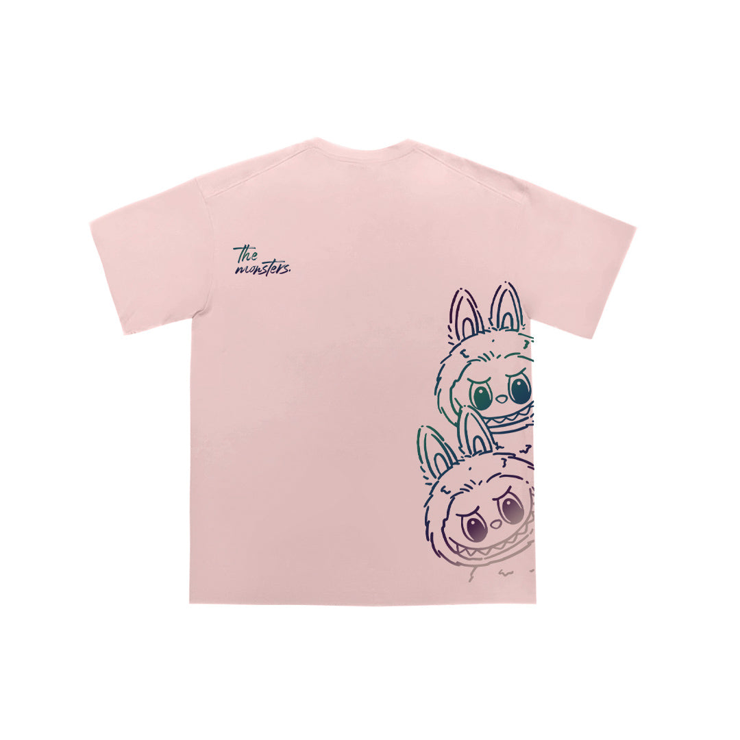 "Peeking LBB" Reflective Print Oversized Tee - 2087