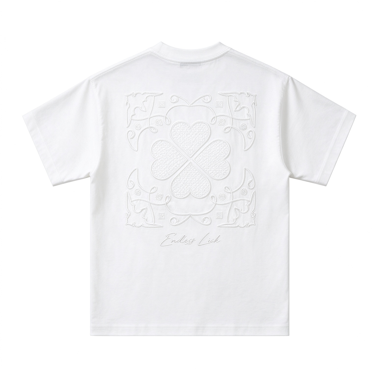 Clover embrodiery Oversized Tee - 3900