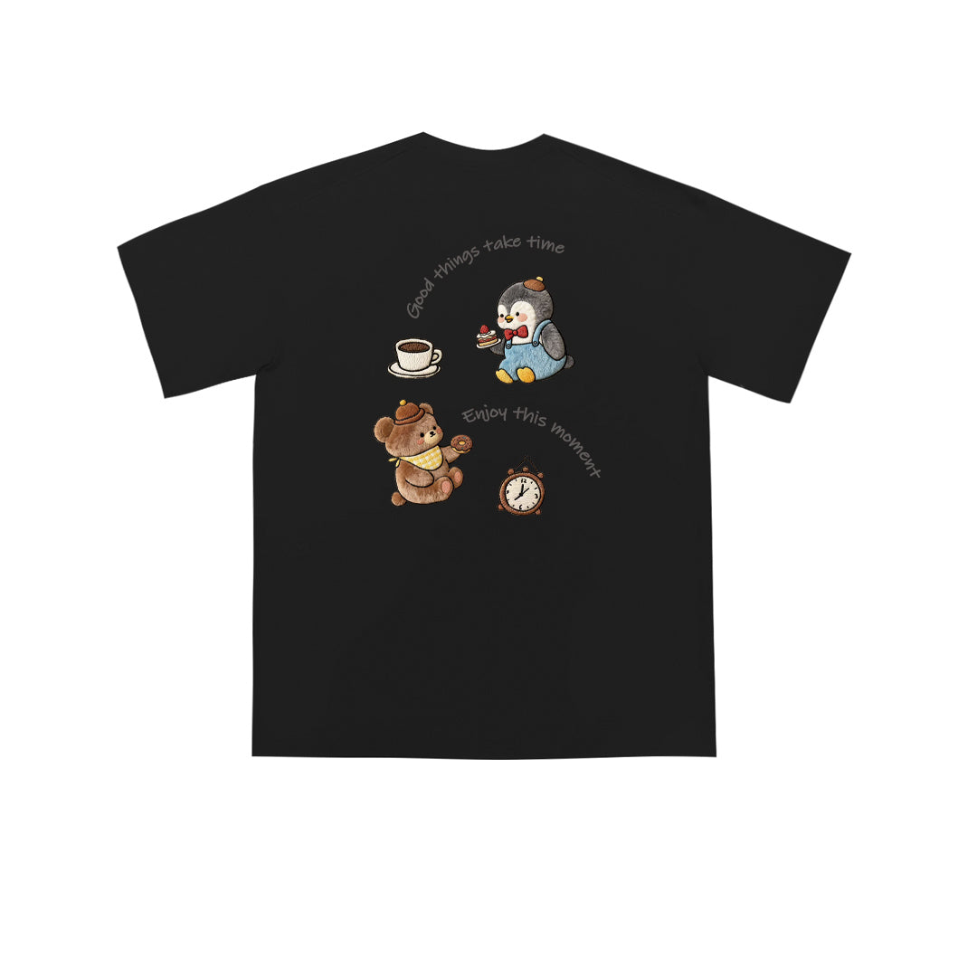 ”GOOD THINGS TAKE TIME" Oversized Tee -3726