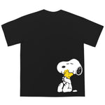 "Snoopy hugging Woodstock" High Graded Odell Fabric Print Oversized Tee 2005