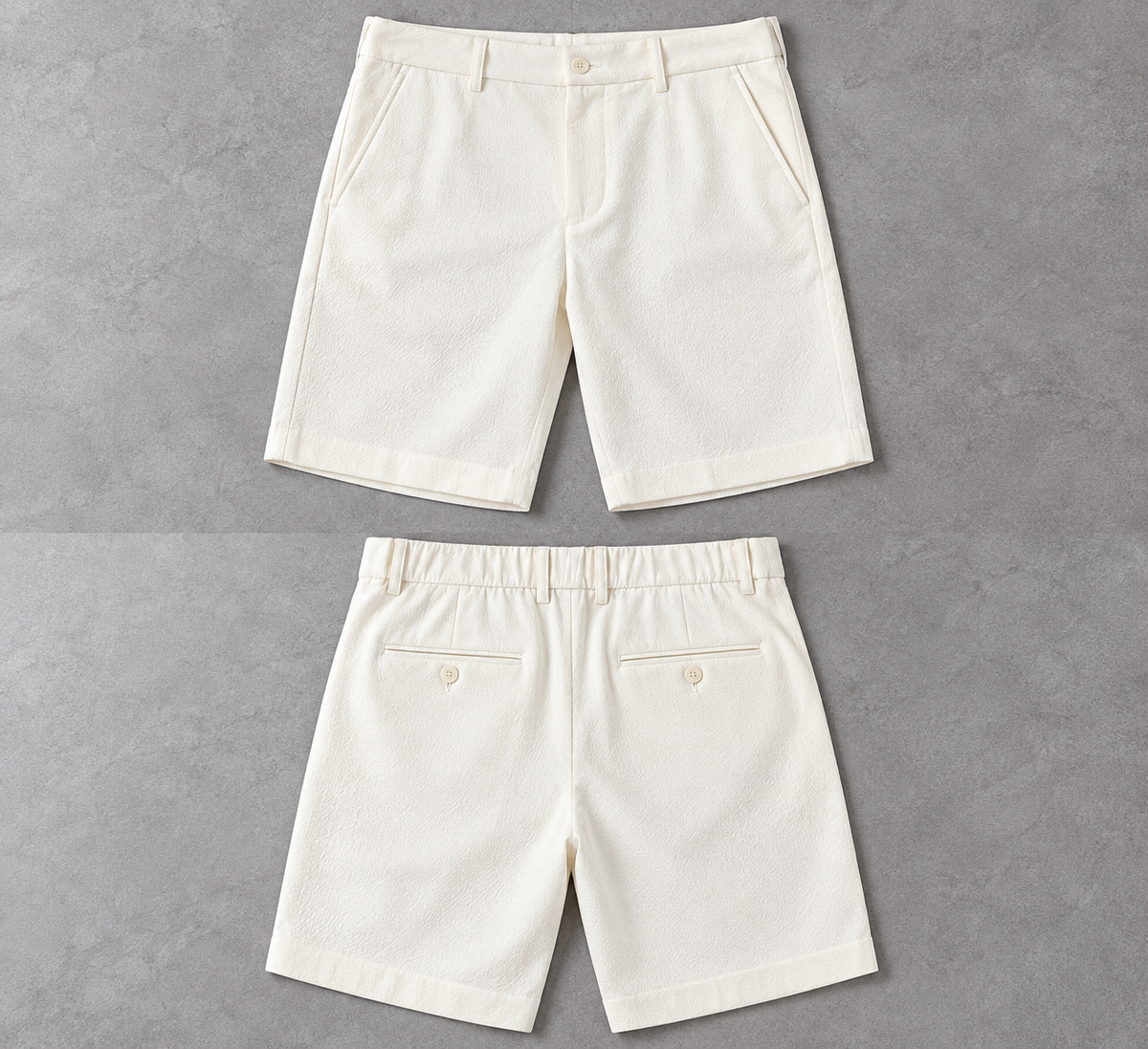 Slim Fit Chino Shorts (White) 8060