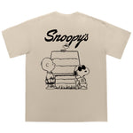 "Snoopy Charlie Woodstock" High Graded Odell Fabric Print Oversized Tee 2006