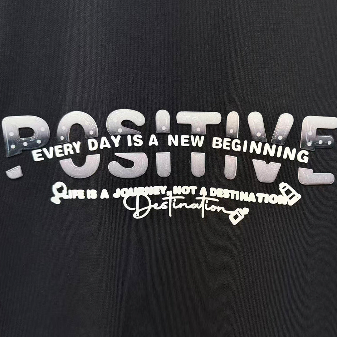 "POSITIVE" Oversized Tee - 3767