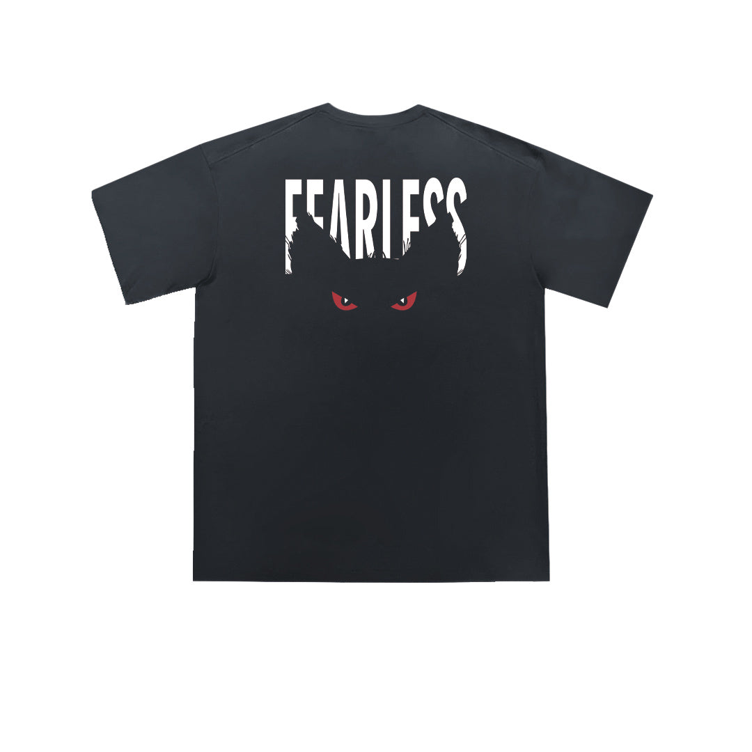 ”Fearless cat" Oversized Tee -3807