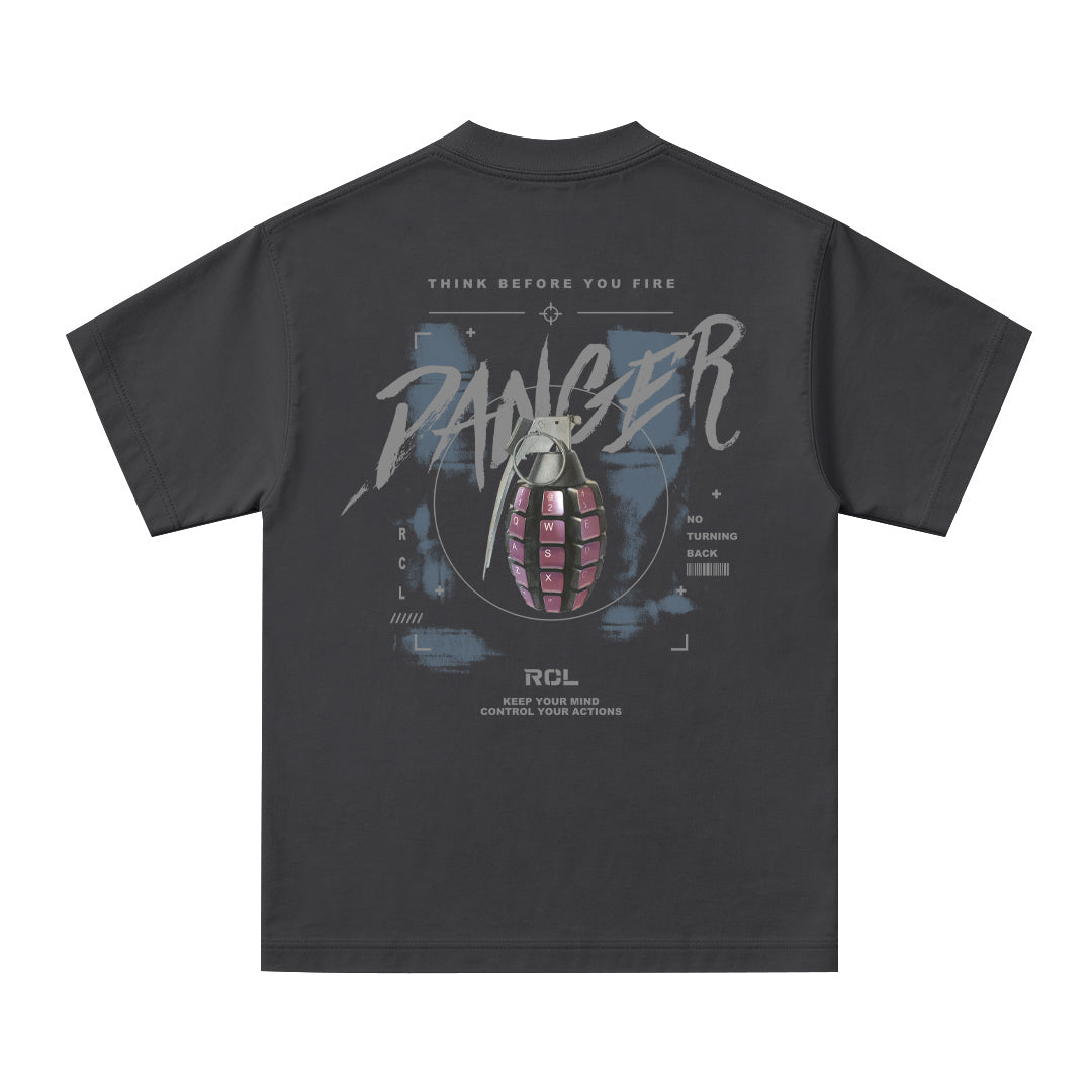 “DANGER” Oversized Tee - 3916