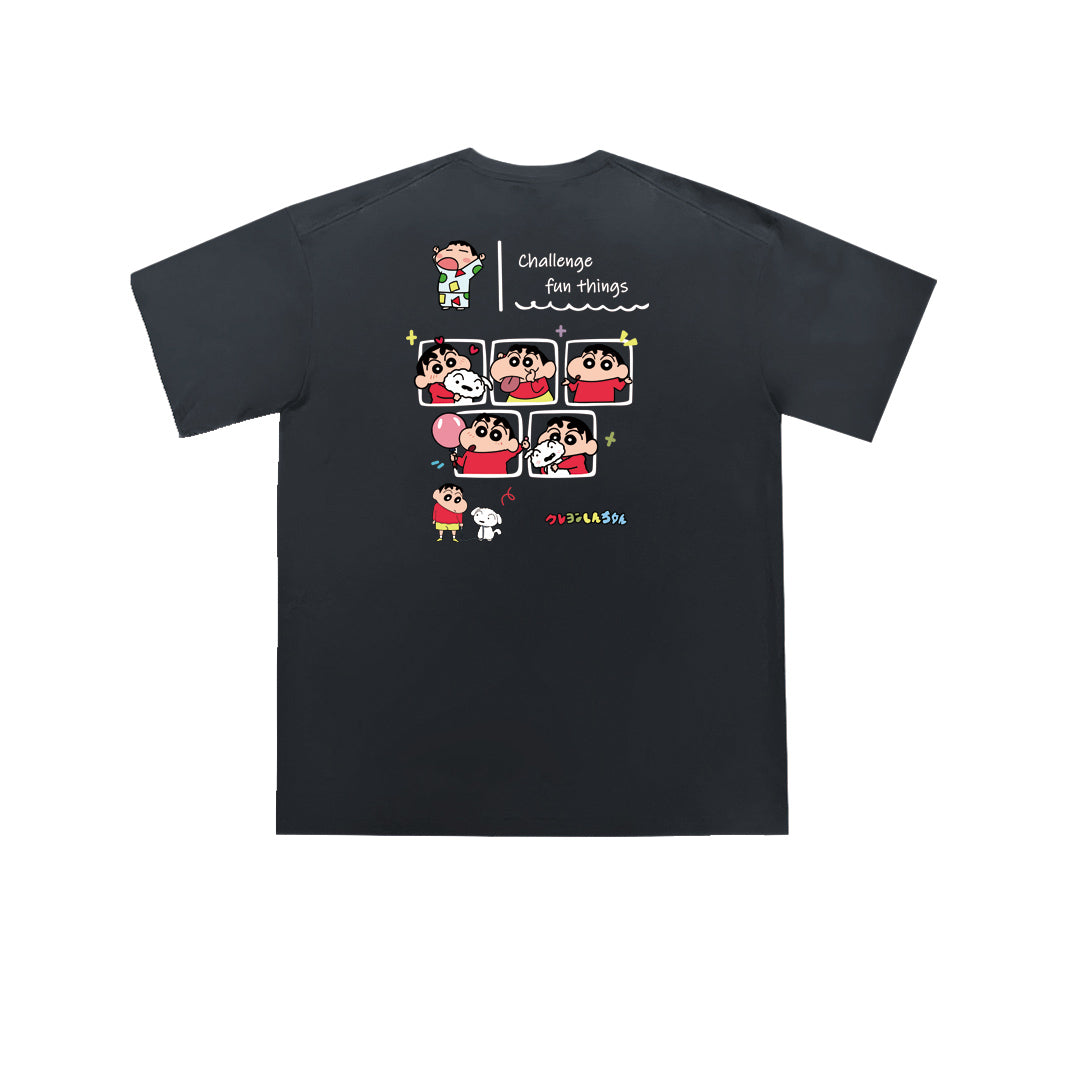 ”Challenge fun things" Oversized Tee -3736