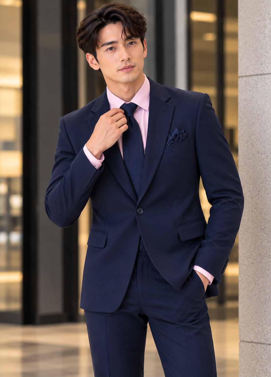 Slim Fit Classic Blazer (Navy) 5030