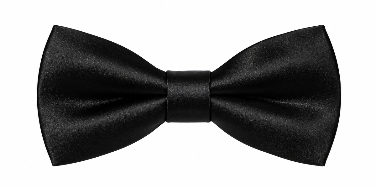 Classic Satin Bow Tie Black