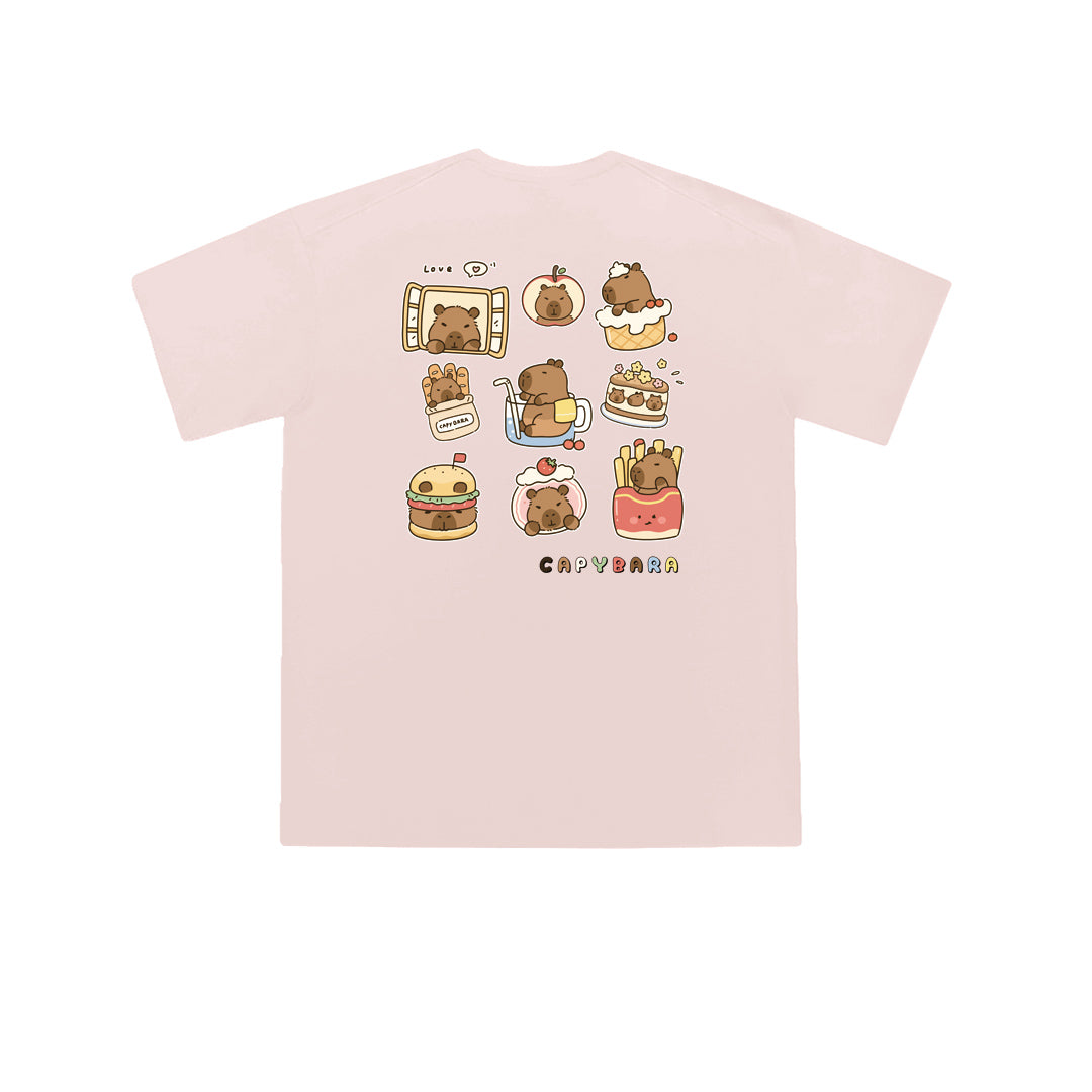 "LOVE"CAPYBARA Oversized Tee - 3656