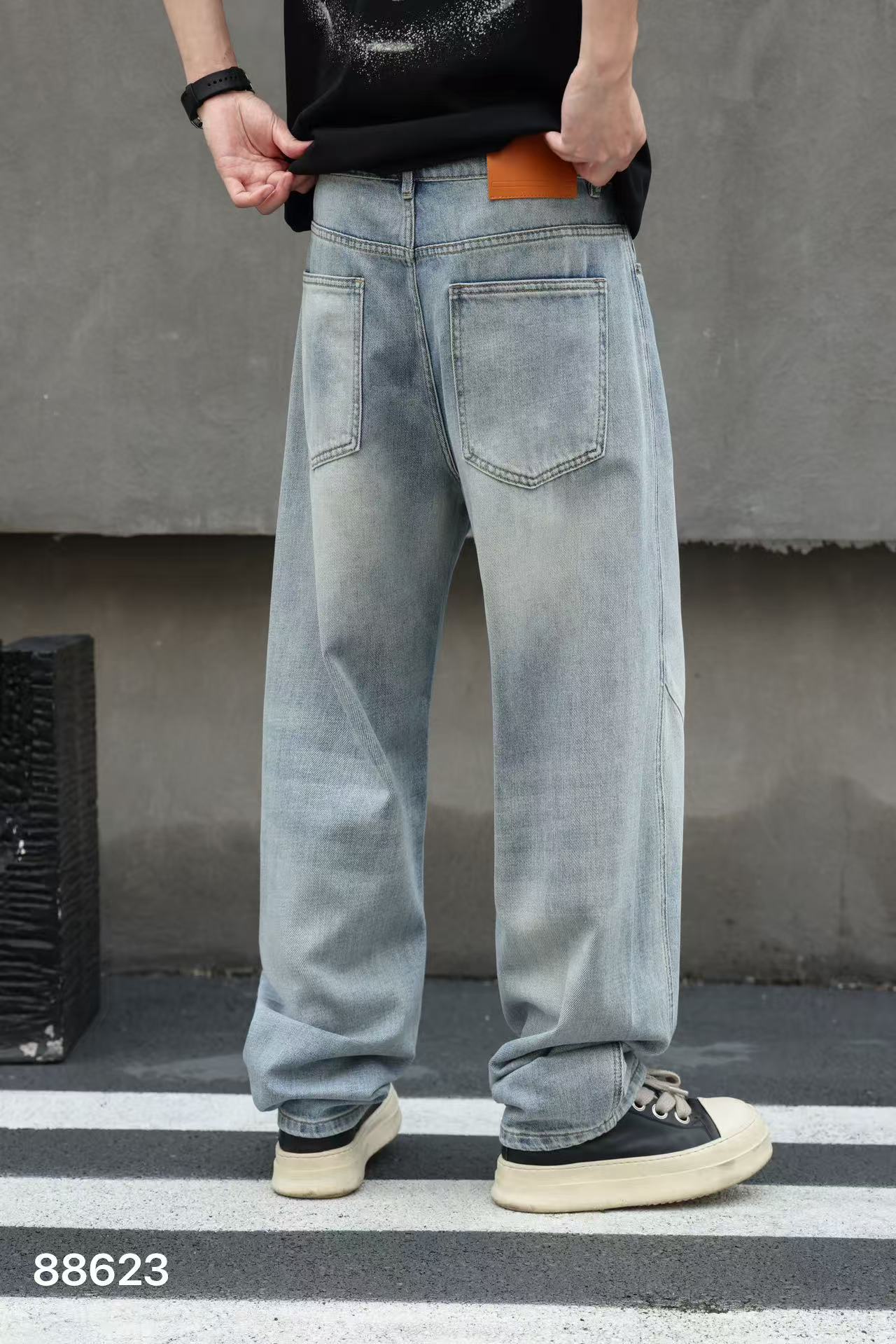 Light Blue Cargo Jeans 88623