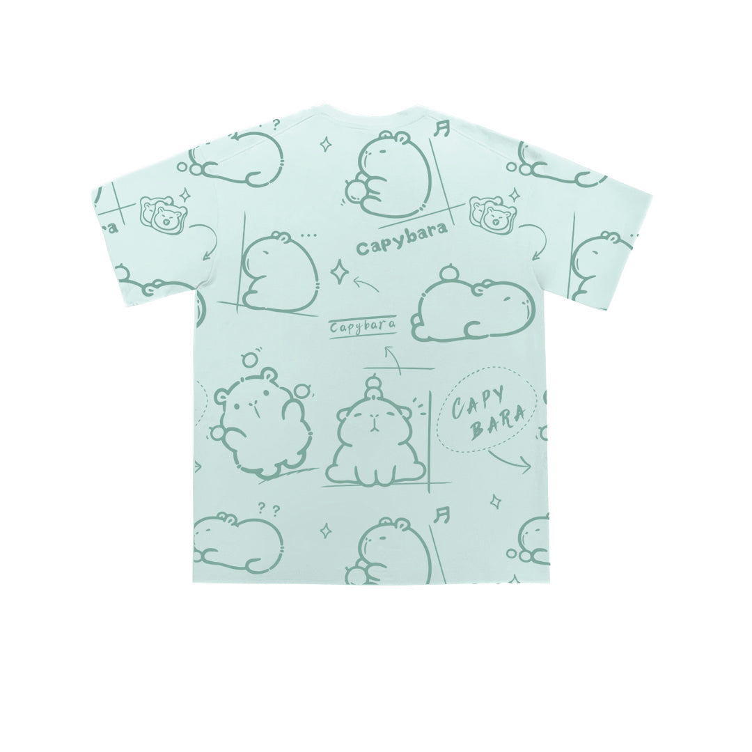 "CUTE"CAPYBARA Oversized Tee - 3539