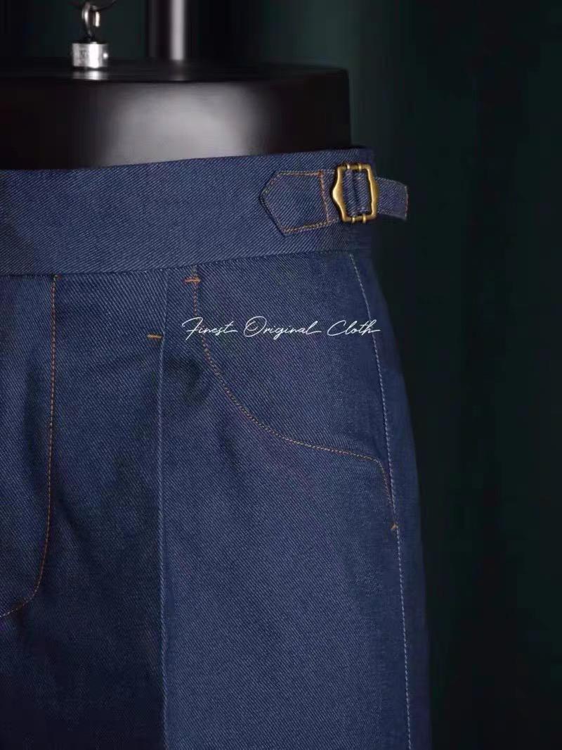 Slim Fit and Stretchable Pants (Denim Blue) 9100