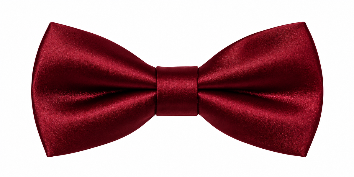 Classic Satin Bow Tie Maroon Red