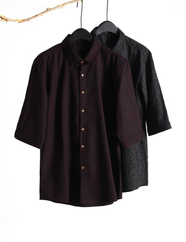 Patterned 3/4-sleeve shirt 1128