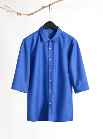 Checkered 3/4-sleeve shirt 1135