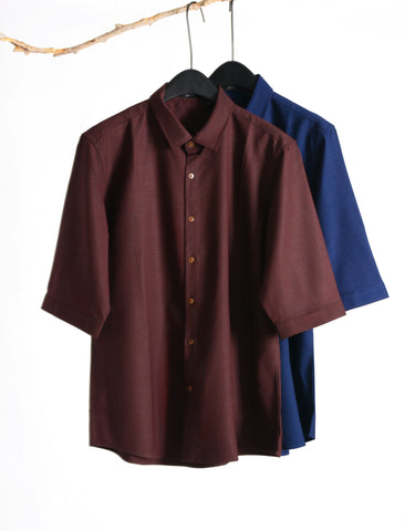 Patterned 3/4 Sleeve Shirt available in 2 colors- 1100