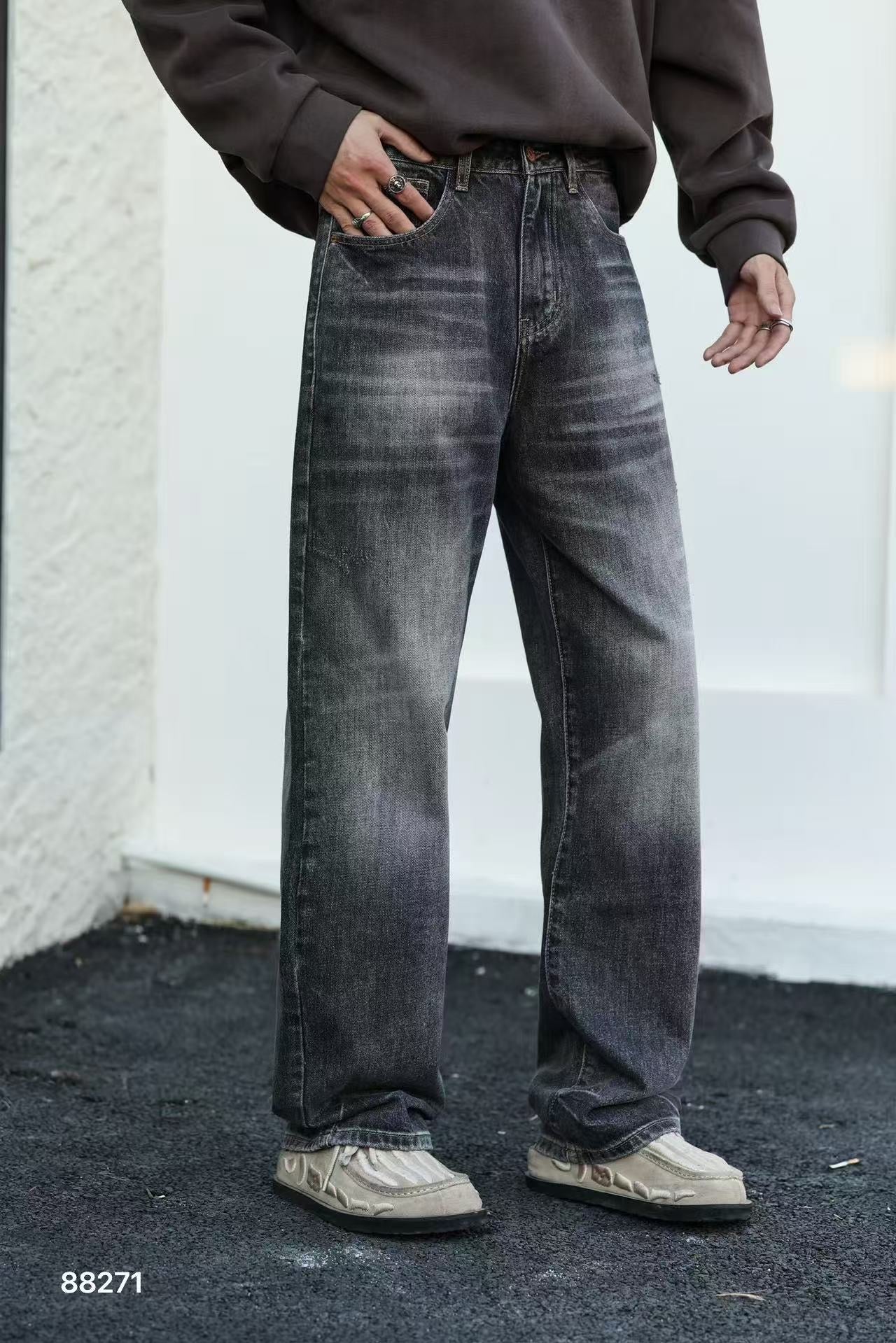 Black Cargo Jeans 88271