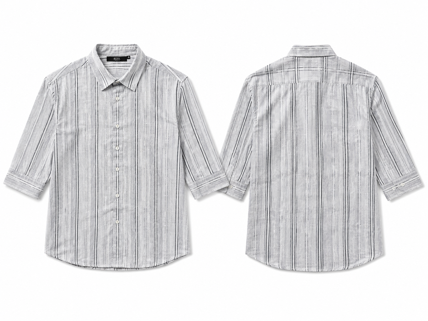White 3/4-Sleeve Shirt 1302
