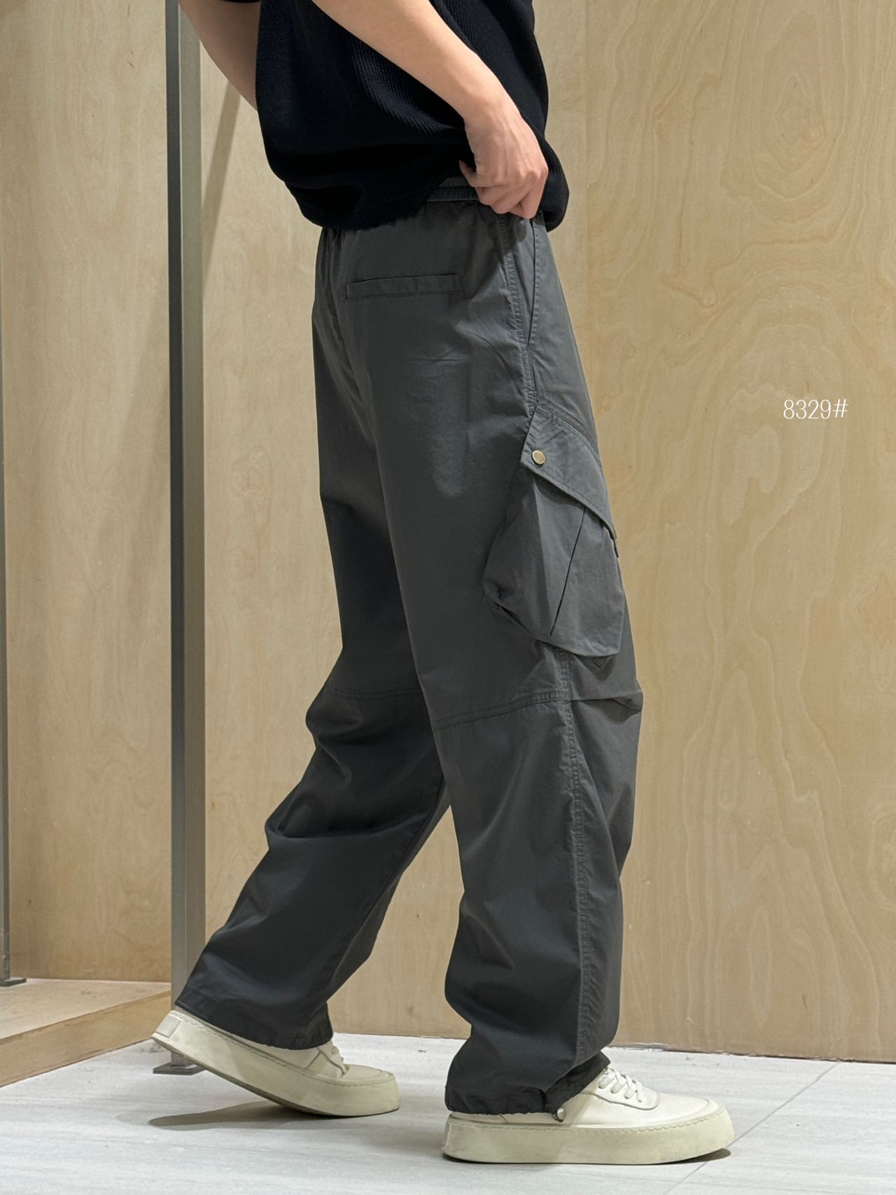Grey Lightweight Cargo Pants 8330