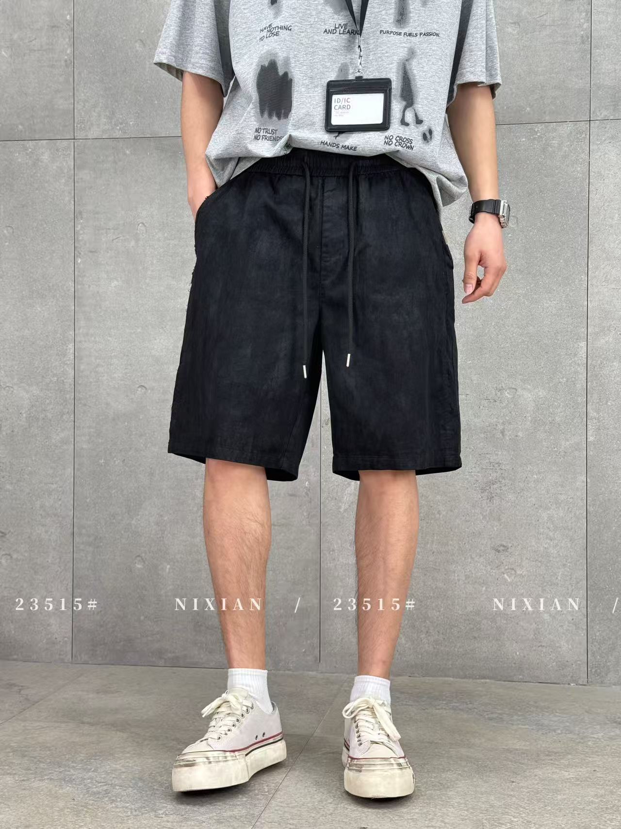Black Cargo Shorts 23515
