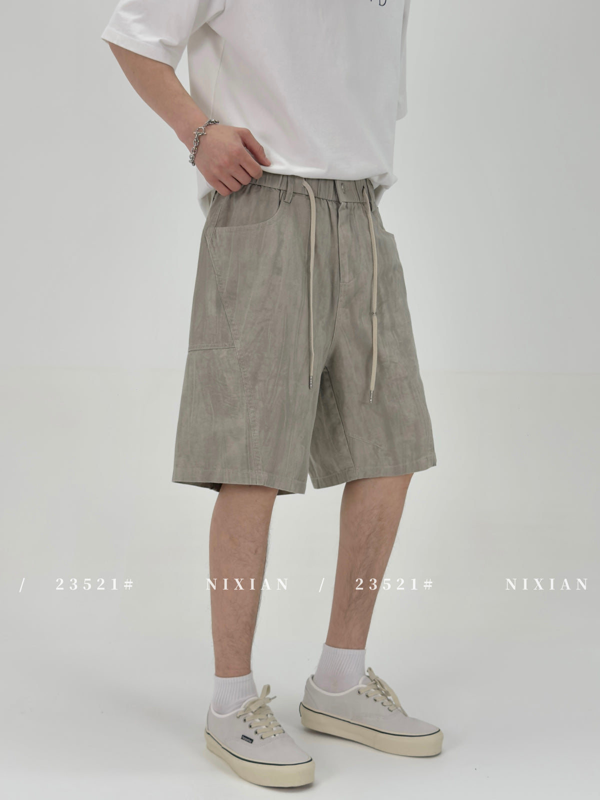 Grey Cargo Shorts 23521