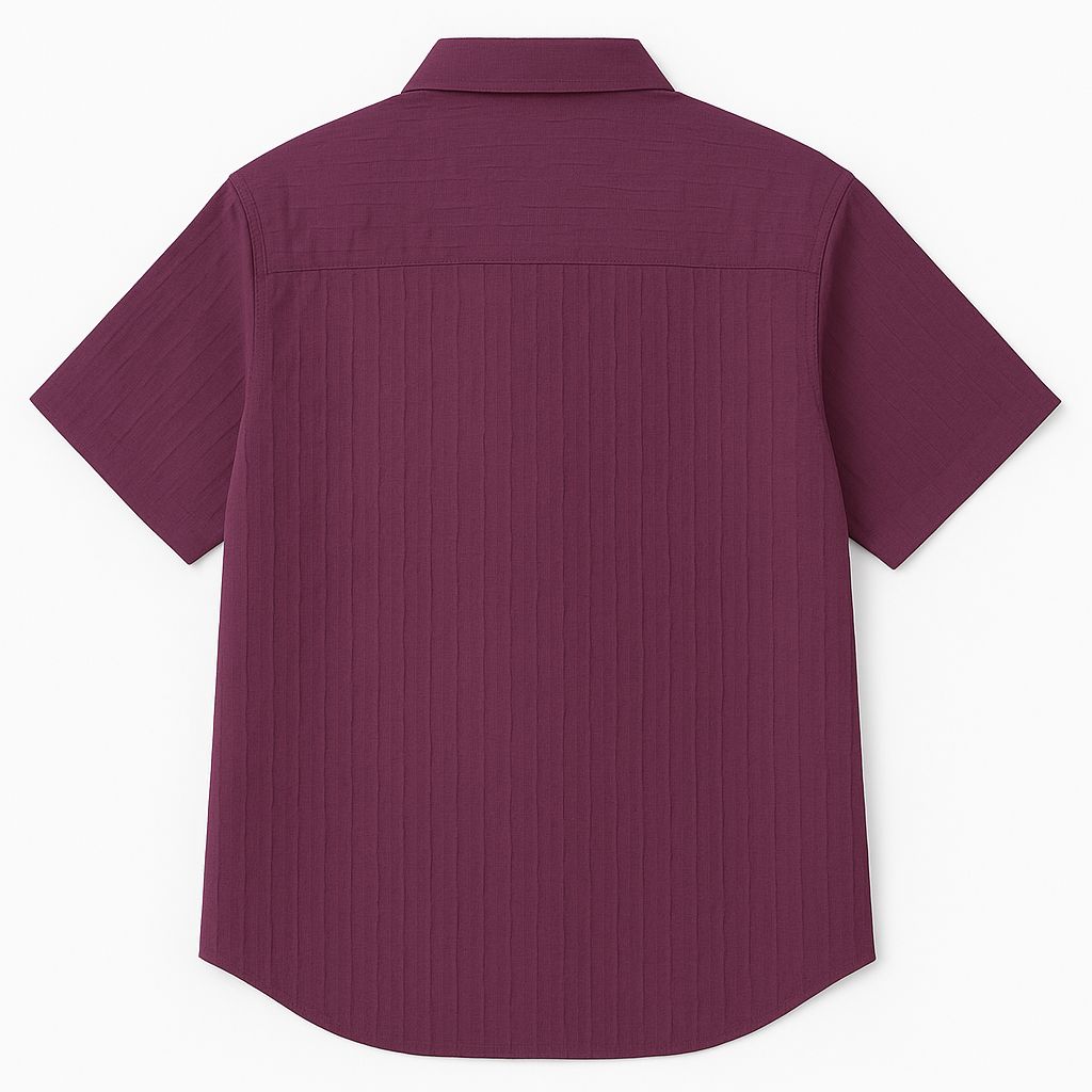 Oversized Short Sleeve Shirt 4516 Claret