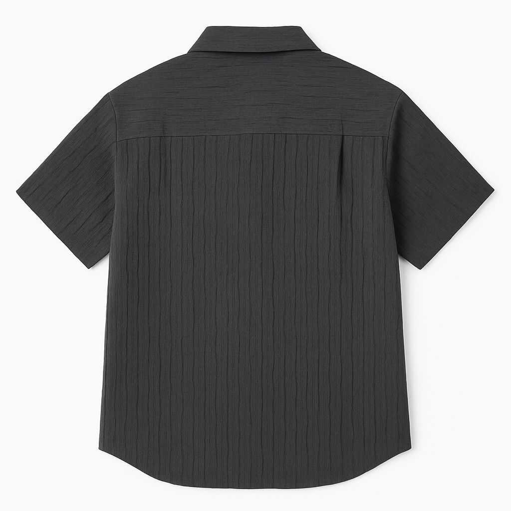 Oversized Short Sleeve Shirt 4516 Black