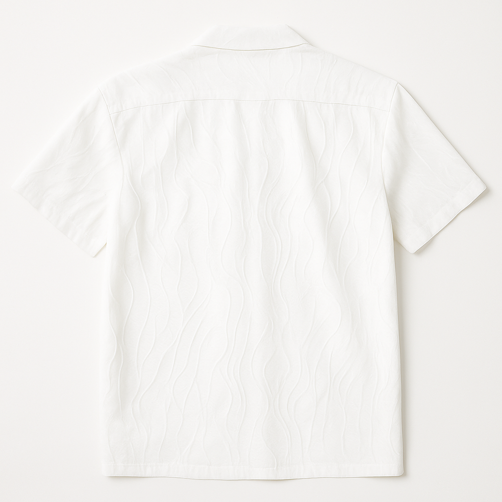 Oversized Short Sleeve Shirt 4510 White