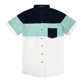 Multi Color Short Sleeve Shirt in Mint 4005