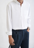 PLAIN Long Sleeve Shirt (WHITE) 6519