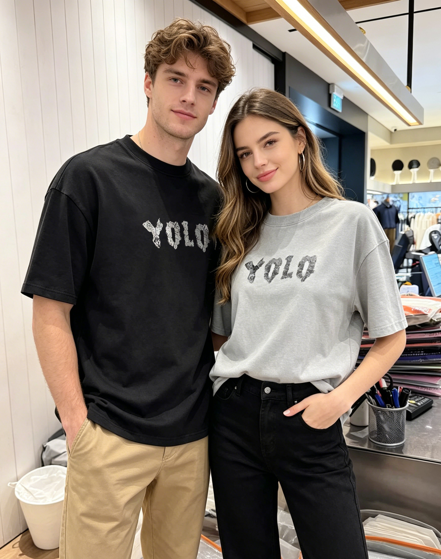"YOLO EVERYDAY" Oversized Tee - 3691