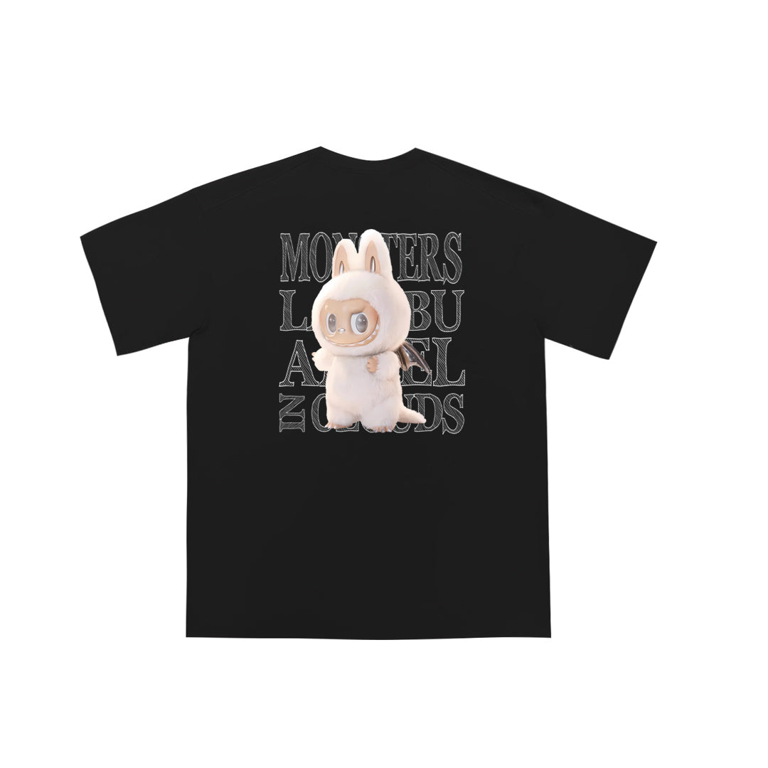 "Monsters Labubu Angel in Clouds" Oversized Tee - 2091