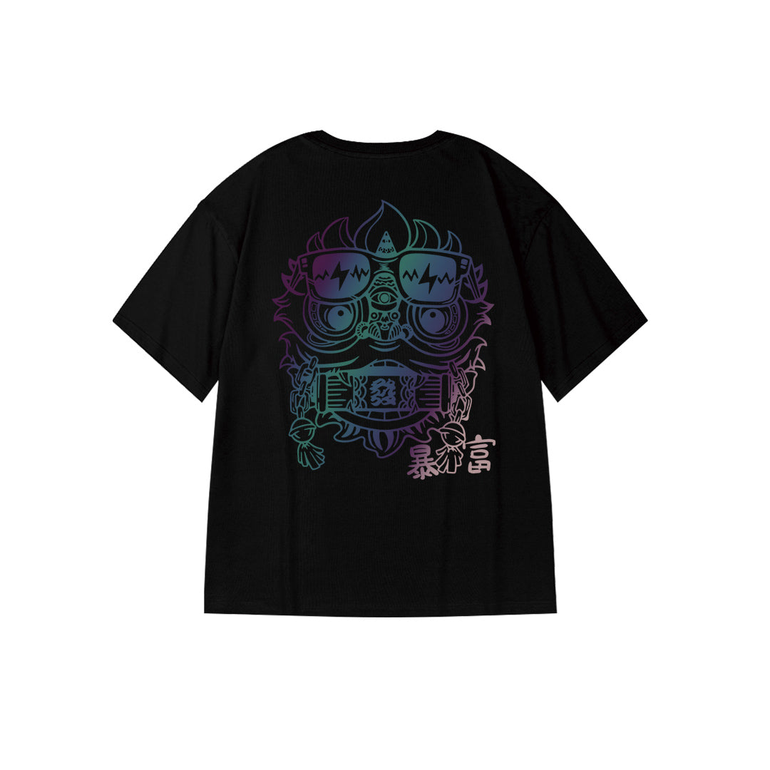 "Wealthy Lion" Reflective Oversized Tee - 2980