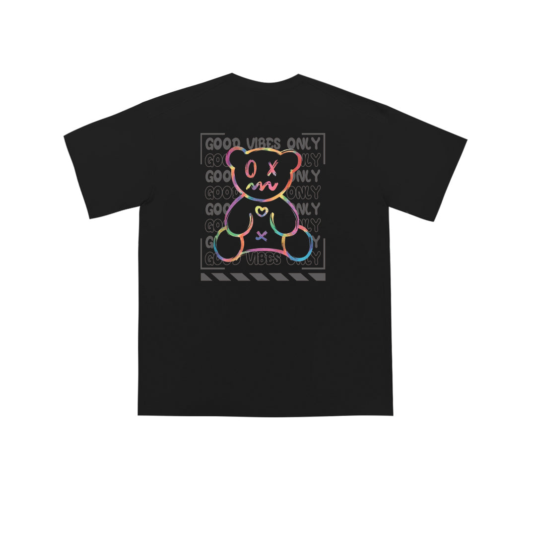 ”BEAR GOOD VIBES ONLY" Oversized Tee -3747