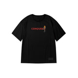 "Conquer" High Graded Odell Fabric Print Oversized Tee 2595