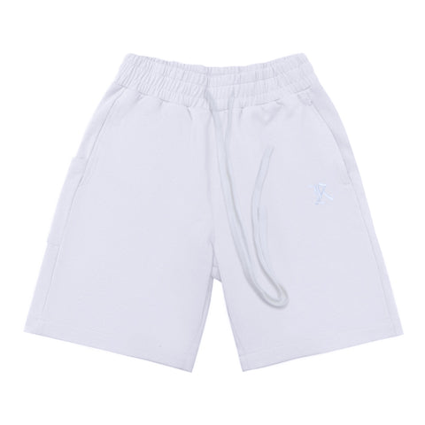 White Jogger Shorts 8119