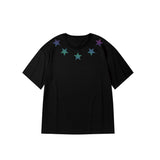 "Stars" Reflective Print on Odell Fabric: Oversized Tee 2474