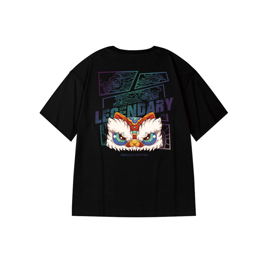 "Legendary Lion" Reflective Oversized Tee - 2981