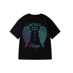 "NEVER GIVE UP" High Graded Odell Fabric Oversized Tee 2388