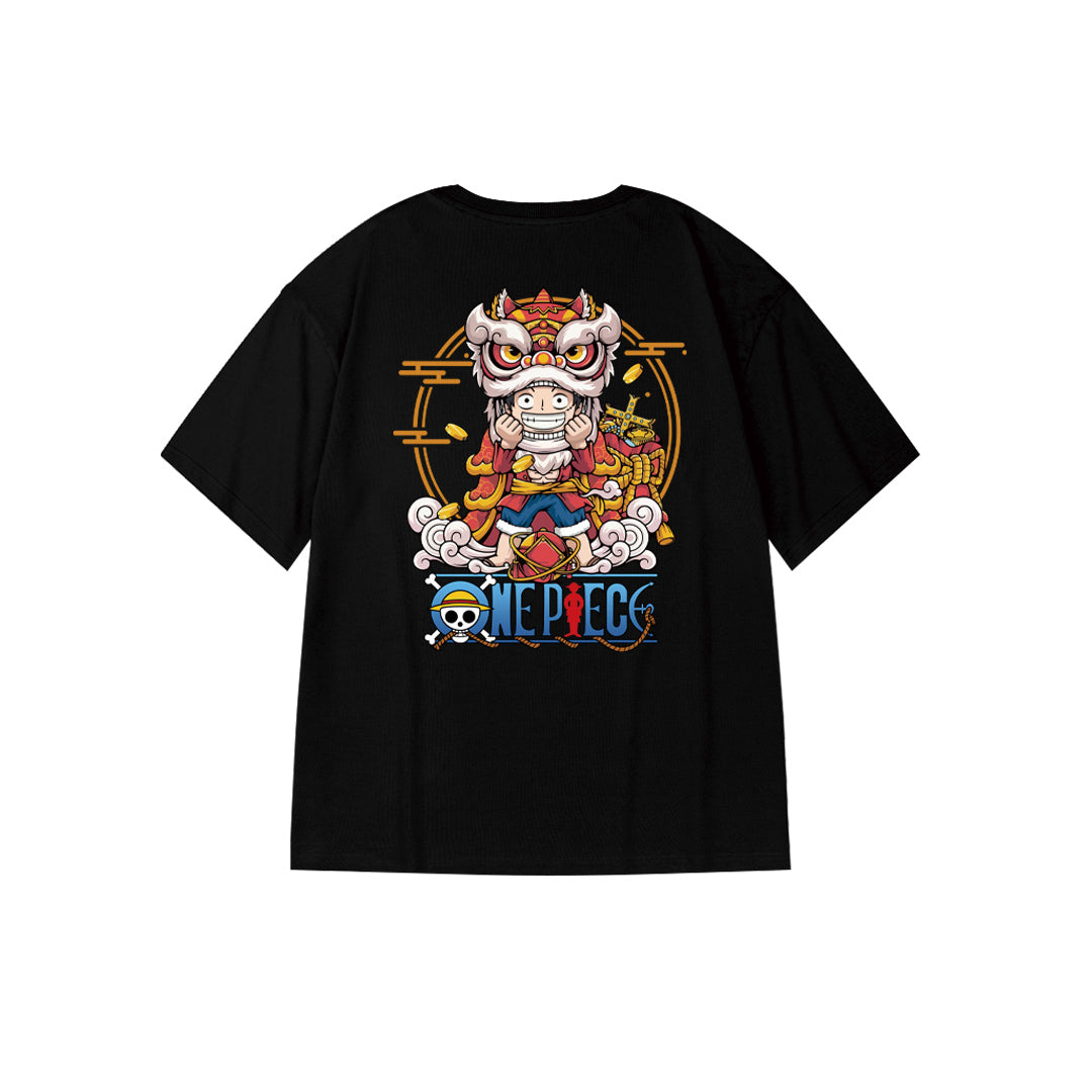 "Lion Dance Luffy" Oversized Tee - 2968