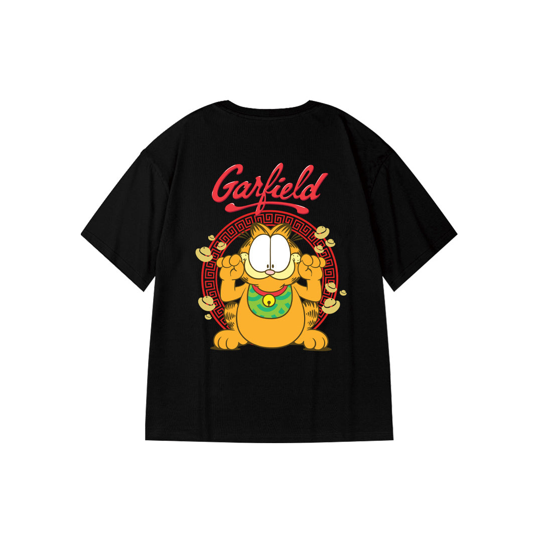 "福 Garfield" High Graded Odell Fabric Oversized Tee 2725