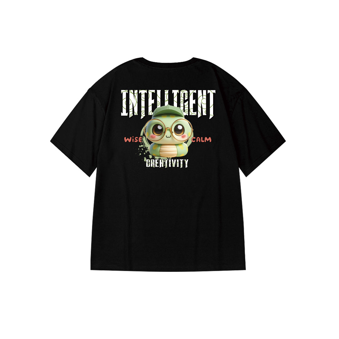 "INTELLIGENT SNAKE" Oversized Tee - 2973