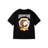 "ADVENTURE" High Graded Odell Fabric Print Oversized Tee 2634