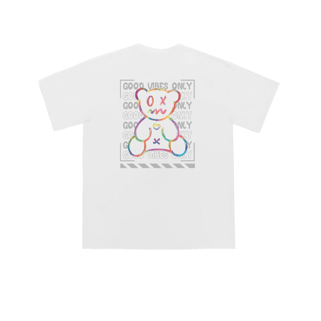”BEAR GOOD VIBES ONLY" Oversized Tee -3747