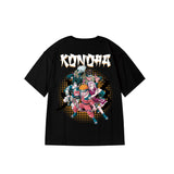 "Naruto Konoha" High Graded Odell Fabric Print Oversized Tee 2469