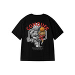 "Conquer" High Graded Odell Fabric Print Oversized Tee 2595