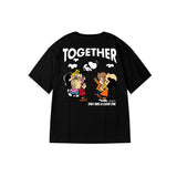 "Together" High Graded Odell Fabric Print Oversized Tee 2643