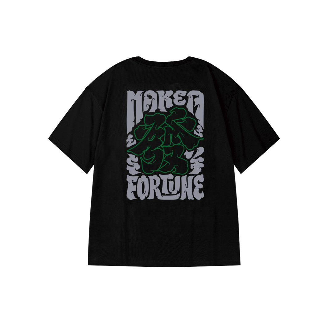 "發Make A Fortune" Oversized Tee - 2966