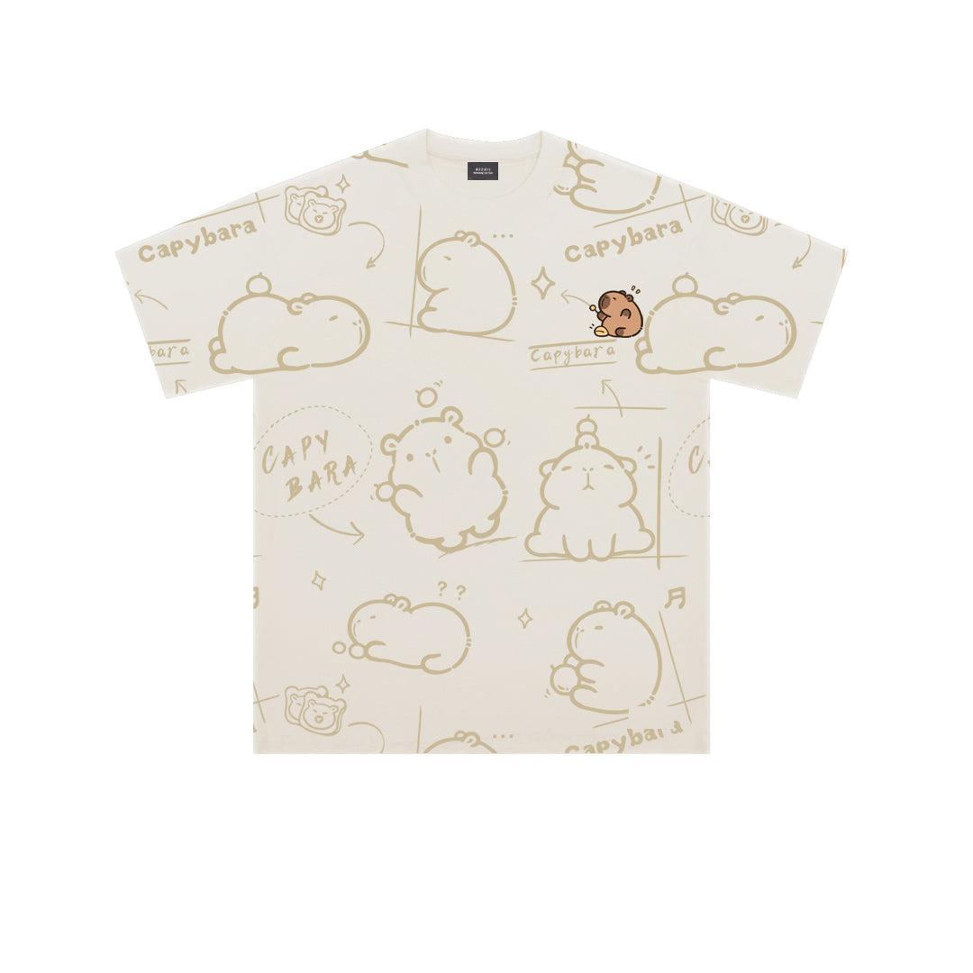 "CUTE"CAPYBARA Oversized Tee - 3539