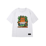 "Dragon clutching a mahjong" High Graded Odell Fabric Print Oversized Tee 2652